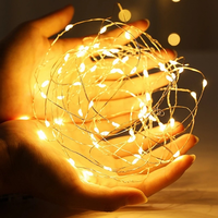 2M 5M 20M 200 LEDS gwiaździsty ciąg baterii światła bajki Micro LED przezroczysty drut miedziany na wesele boże narodzenie 9 kolorów 2